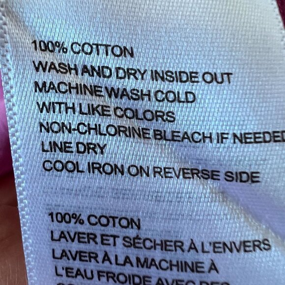 RAFAELLA Audree Window Print Dobby Long Sleeve Button-Down Tunic Top Fuchsia L - Picture 9 of 11